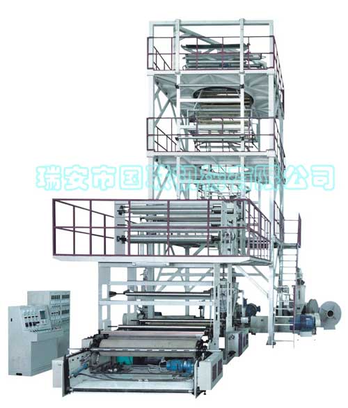 SJ-GS系列三至五層共擠薄膜吹塑機組(膜泡內冷型)